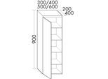 Burgbad Halbhochschrank rc40 Eiche Authentic/Weiß Ultramatt, UHEV030LF4608A0332 UHEV030LF4608A0332