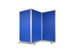 Office Marshal Filz-Stellwand Trennwand 3-teilig Blau