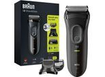 Braun Elektrorasierer Series 3 Shave&Style 3000BT, Wet&Dry, schwarz