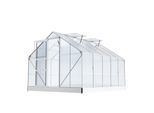 GARMIO® Gewächshaus ARONA 310x250cm für den Garten, Alu Frühbeet inklusive Fundament, 4 Dachfenster Treibhaus Aufzucht
