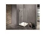 Duschkabine/ Duschabtrennung Dusbad Vital 2 Drehtür an Festteil links + Duschwand rechts (Kombination) links 875mm rechts 1025mm