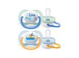 Philips Avent SCF080/01 Ultra Air Pacifier 2-pack assorted colors