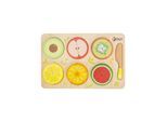 Classic World Wooden Fruit Puzzle Fractions 22 pieces.