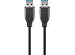 goobay USB 3.0 A Kabel 3,0 m schwarz, 1 St.