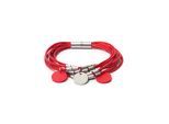 Firetti Armband »rot, rund, bicolor, mehrreihig«