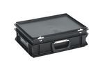 ESD-Kunststoffkoffer, Inhalt 10 l, Außenmaß LxBxH 400 x 300 x 130 mm, ab 1 Stück kaiserkraft