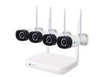 LUVISION WLAN Funk Video Überwachungssystem KI NVR 5MP Nachtsicht Farbe Mikrofon Wifi6 4 Kameras