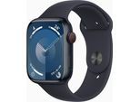 Apple Watch Series 9 Aluminium 45 mm (2023) | GPS + Cellular | Mitternacht | Sportarmband Mitternacht M/L