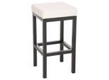 CLP Barhocker Taylor I Sitzhöhe 83 cm I Gepolsterter Barstuhl mit Kunstlederbezug oder Stoffbezug I Tresenhocker mit schwarzem Metallgestell
