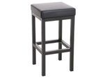 CLP Barhocker Taylor I Sitzhöhe 83 cm I Gepolsterter Barstuhl mit Kunstlederbezug oder Stoffbezug I Tresenhocker mit schwarzem Metallgestell