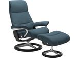 Stressless® Relaxsessel »View«, (Set, Relaxsessel mit Hocker), mit Signature Base, Größe L, Gestell Schwarz