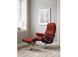 Stressless® Relaxsessel »Sunrise«, (Set, Relaxsessel mit Hocker), mit Hocker, mit Cross Base, Größe S, M & L, Holzakzent Wenge