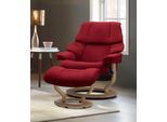 Stressless® Relaxsessel »Reno«, (Set, Relaxsessel mit Hocker), mit Hocker, mit Classic Base, Größe S, M & L, Gestell Eiche