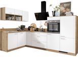 Express Küchen Küche »Scafa«, vormontiert, ohne E-Geräte, Vollauszug, Stellbreite 305 x 185 cm