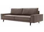 hülsta sofa 3-Sitzer »hs.450«, Armlehne breit niedrig, Alugussfüße in umbragrau, Breite 220 cm