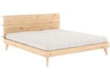 Karup Design Bettgestell »RETREAT BED«, aus Kiefer massiv mit Lattenrost, Kopfteil mit 3 Ablagen