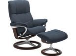 Stressless® Relaxsessel »Mayfair«, (Set, Relaxsessel mit Hocker), mit Hocker, mit Signature Base, Größe S, M & L, Gestell Braun