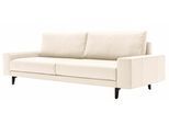 hülsta sofa 3-Sitzer »hs.450«, Armlehne breit niedrig, Alugussfüße in umbragrau, Breite 220 cm