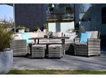 my Flair Gartenlounge-Set, (5 tlg.), 1 Sofa, 1 Sessel, 2 Hocker, 1 Tisch