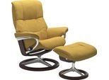 Stressless® Relaxsessel »Mayfair«, (Set, Relaxsessel mit Hocker), mit Hocker, mit Signature Base, Größe S, M & L, Gestell Braun