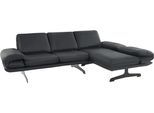 DOMO collection Ecksofa »New York«, wahlweise mit Arm- und Rückenfunktion, mit Kufenfüßen aus Metall