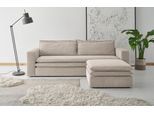 Places of Style Sitzgruppe »PIAGGE«, (2 tlg.), 3-Sitzer-Sofa mit Bettfunktion und Loveseat-Hocker im Set