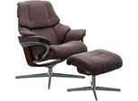 Stressless® Relaxsessel »Reno«, mit Cross Base, Größe S, M & L, Holzakzent Braun