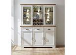 Innostyle Vitrine »Jasmin«, (1 Sideboard und 1 Aufsatzvitrine), 2-teilig