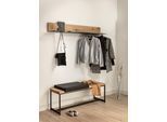 GWINNER Wandboard »Style«, als Garderobe, integrierte Uhr, Ablage aus Metall, Made in Germany