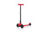 Chipolino Kinderroller Robby 3 LED-Räder Lenker höhenverstellbar klappbar Bremse rot