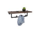 Wandgarderobe MCW-C45, Ablageregal Hängegarderobe Garderobenpaneel, Industriedesign braun