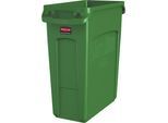 Rubbermaid Abfalleimer SLIM JIM®, Volumen 60 l, mit Lüftungskanälen, grün