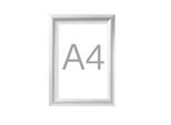Design-Klapprahmen, Aluminiumprofil, silber eloxiert, VE 2 Stk, DIN A4, HxB 328 x 241 mm