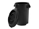 Multifunktionsbehälter Titan mit Deckel, schwarz, BxHxT 610 x 760 x 570 mm, Volumen 120 l rothopro