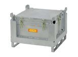 CEMO Akku-Stahl-Sammel- und Transportbehälter, Volumen 120 l, UN-Zulassung, LxBxH 715 x 715 x 580 mm, ab 2 Stk