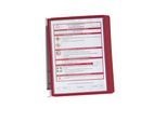 DURABLE Wandhalter-Komplett-Set, 5 Klarsichttafeln DIN A4, VE 2 Stk, Rahmen rot