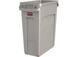 Rubbermaid Abfalleimer SLIM JIM®, Volumen 60 l, mit Lüftungskanälen, beige, ab 10 Stk
