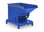 Abrollkufenkipper für Stapler und Deichselstapler, Volumen 0,3 m³, enzianblau RAL 5010 kaiserkraft