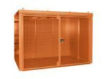 eurokraft pro Gasflaschencontainer, feuerbeständig, für 96 Flaschen mit Ø 230 mm, orange