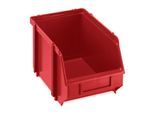 Sichtlagerkasten, selbsttragend, LxBxH 234 x 147 x 129 mm, VE 30 Stk, rot, VE 30 Stk