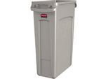 Rubbermaid Abfalleimer SLIM JIM®, Volumen 87 l, mit Lüftungskanälen, beige, ab 3 Stk