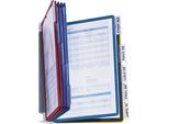 DURABLE Wandhalter-Komplett-Set, 10 Klarsichttafeln DIN A4, mit Aufsteckreitern, VE 2 Stk