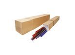 ratioform Teleskopverpackung, 2-teilig, höhenverstellbar, LxBxH 110 x 110 x 1800 mm, 2-wellig, ab 40 Stk
