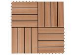 vidaXL 22 Stk. Terrassenfliesen 30 x 30 cm 2 qm WPC Teakholzfarbe