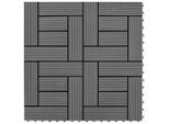 vidaXL 22 Stk. Terrassenfliesen 30 x 30 cm 2 qm WPC Grau