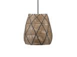 PR Home Außenhängeleuchte Lollo, Rattanoptik natur, Ø 28 cm