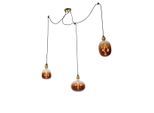 Hanglamp goud 3-lichts incl. LED dimbaar - Cava Luxe