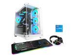 CSL Gaming-PC "Aqueon C55314 Advanced Edition" Computer Gr. Microsoft Windows 11 Home (64 Bit), 32 GB RAM 1000 GB SSD, weiß Gaming PCs