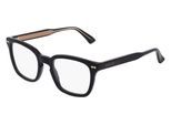 Gucci GG0184O Unisex-Brille inkl. Gläser Vollrand Eckig Kunststoff-Gestell 50mm/21mm/145mm, schwarz