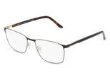 Jaguar 3103 Herren-Brille inkl. Gläser Vollrand Eckig Metall-Gestell 56mm/17mm/145mm, schwarz